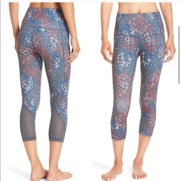 Zella Hatha Constellation High Rise Crop Leggings - Picture 1 of 8